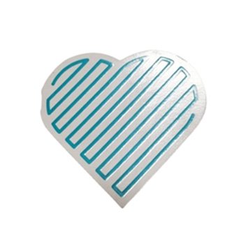 Heart-shaped gift card with gloss lamination and embossed logo