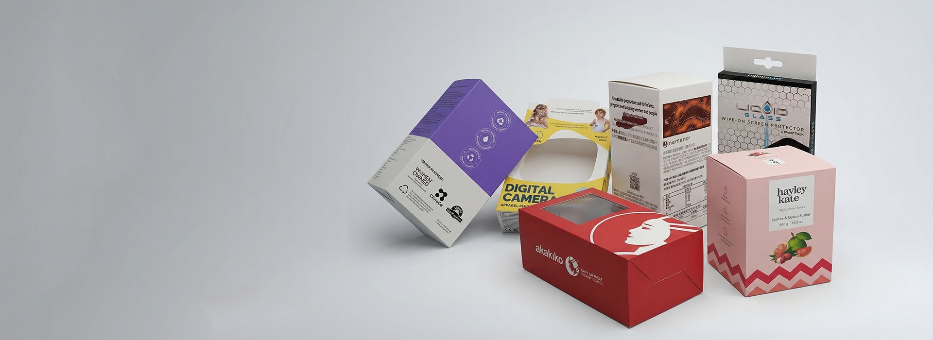 Custom tuck boxes banner