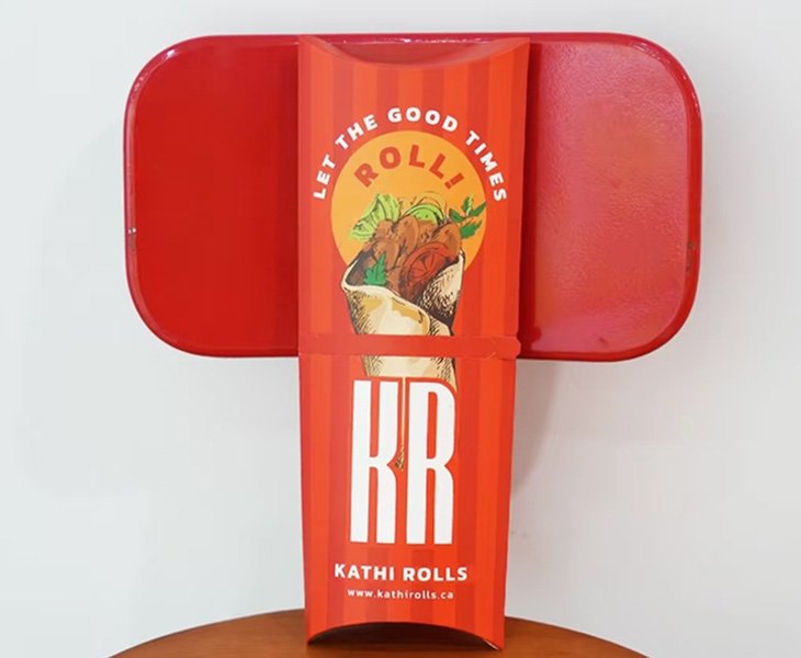 Pillow packaging box for food