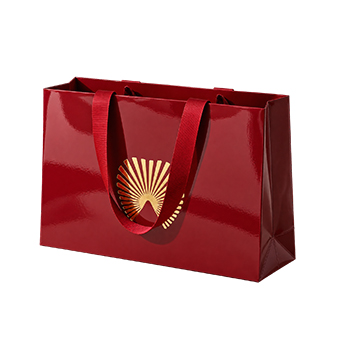 Glossy paper bag with stamping