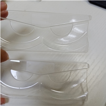 Transparent plastic tray