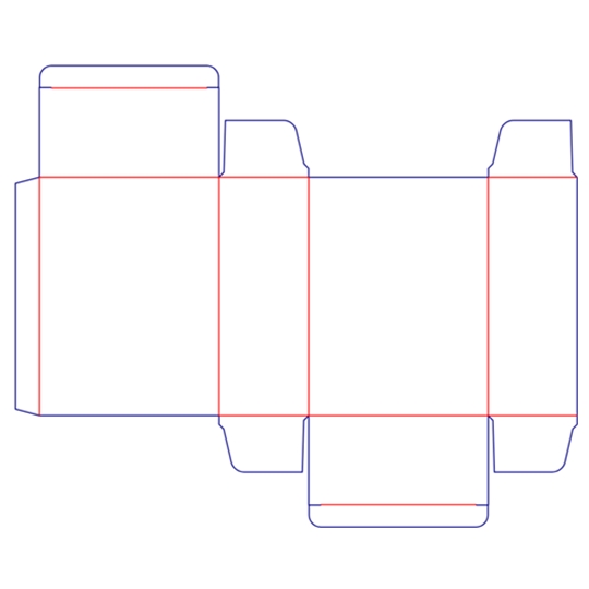Reverse tuck end box template image