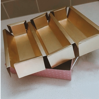Gold paper tray